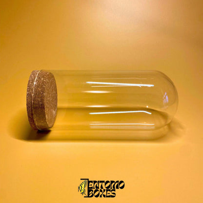 closed glass dome mit corck lid