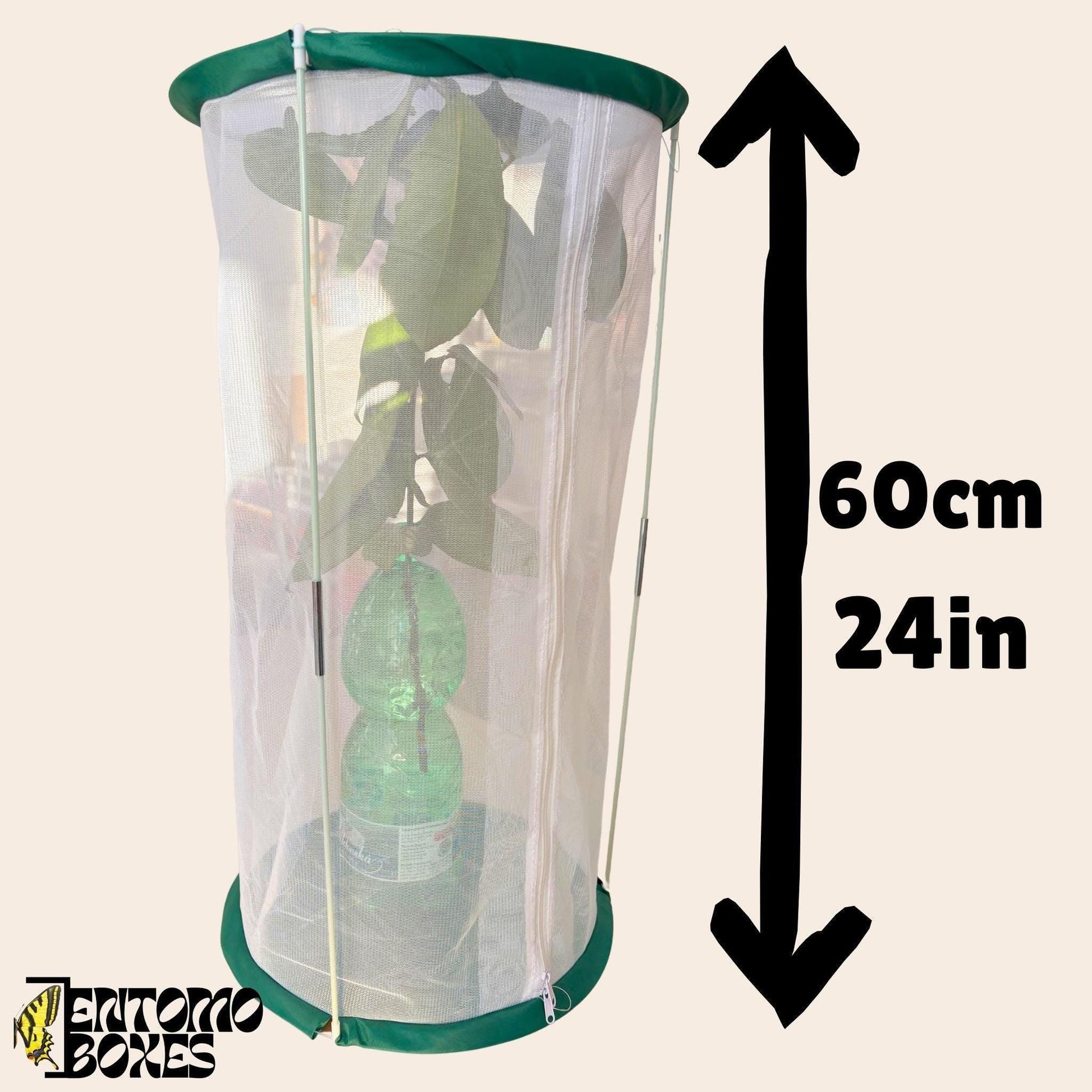 colapsible cylindrical breeding cage made out of mesh material (etsy image id: 8030489687)